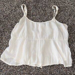 American Eagle Outfitters White Flowy Spaghetti Strap Cami